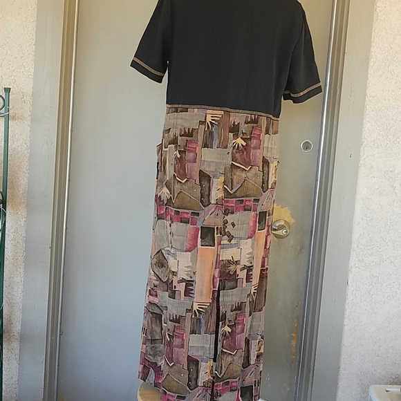 Vintage CM Shapes Empire Waist Modest Maxi Dress 8 - Picture 5 of 7